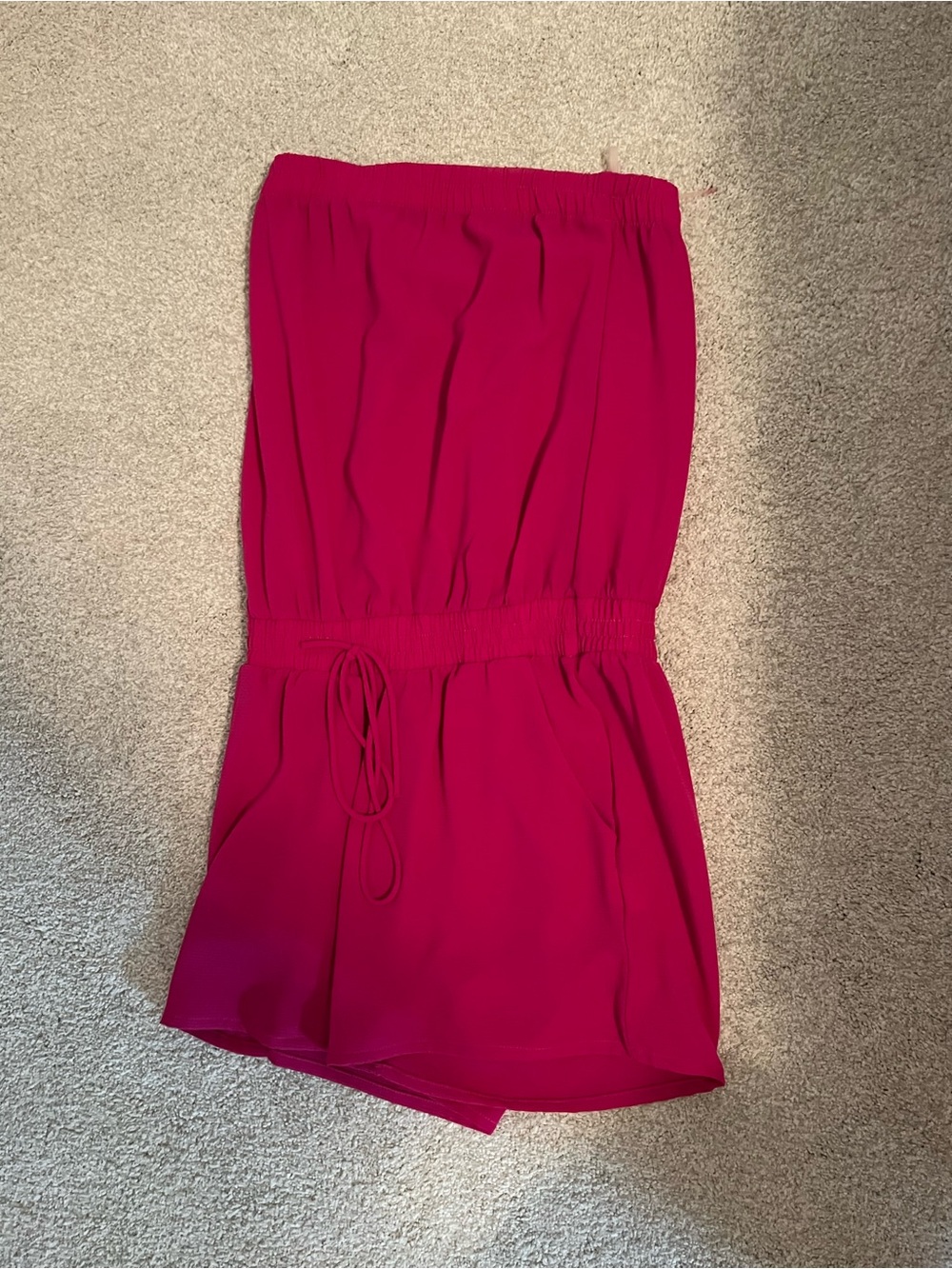 Tyche Bold Fuchsia Strapless Romper
